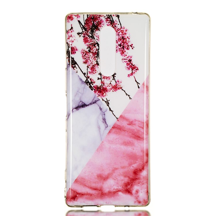 Marble Pattern IMD TPU Soft Case for Sony Xperia 1 - Style E-2