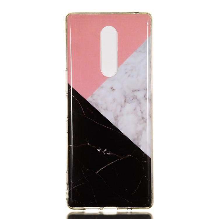 Marble Pattern IMD TPU Cell Phone Case for Sony Xperia 1 - Style H-2