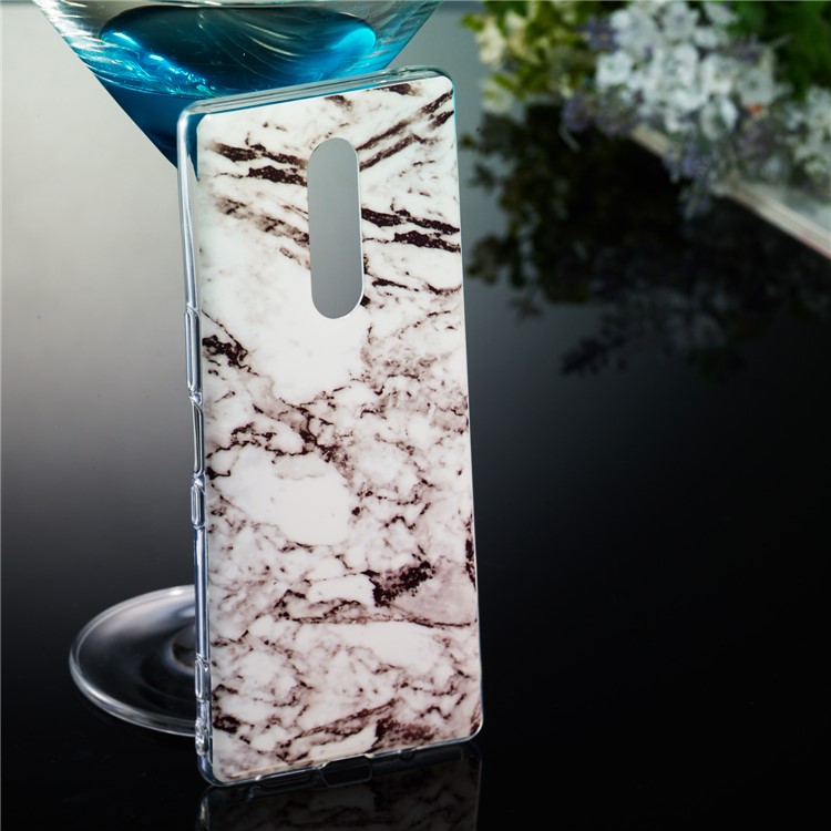 Marble Pattern IMD TPU Mobile Phone Case for Sony Xperia 1 - Style J-5