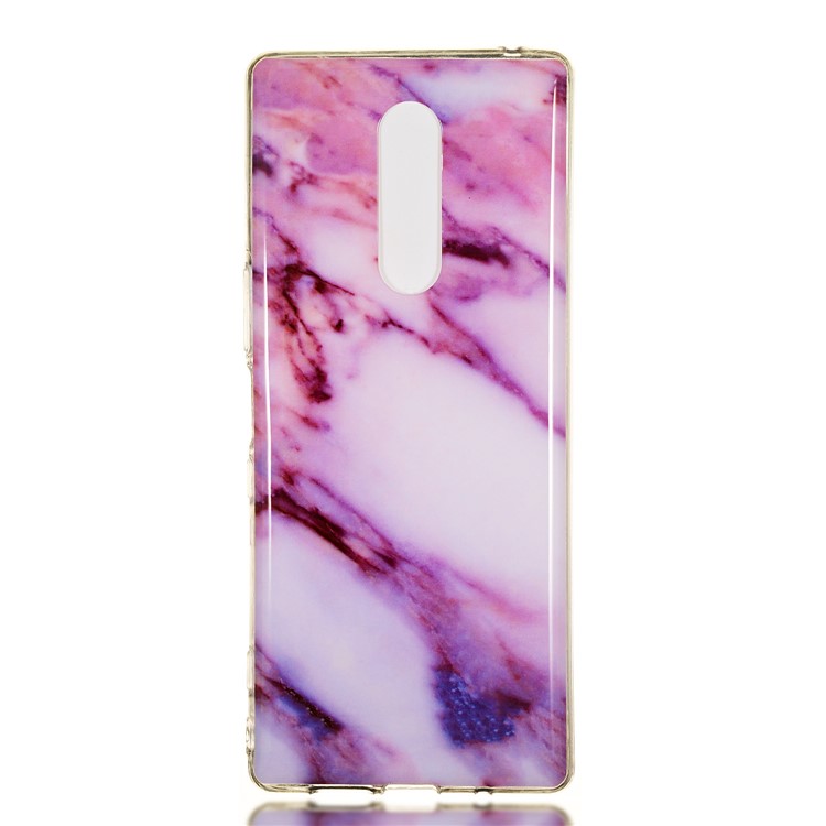 Marble Pattern IMD TPU Back Shell Case for Sony Xperia 1 - Style L-2