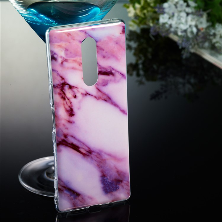 Marble Pattern IMD TPU Back Shell Case for Sony Xperia 1 - Style L-5
