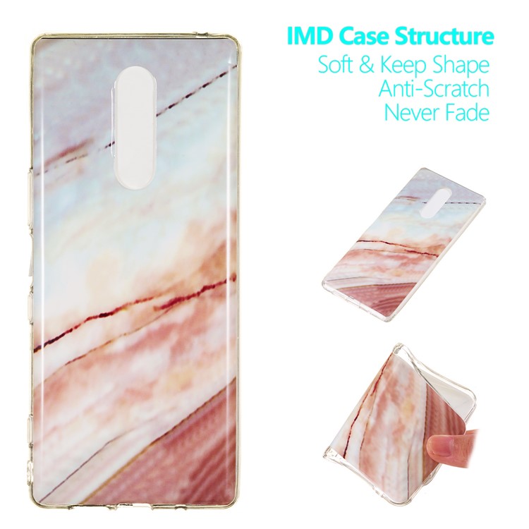 For Sony Xperia 1 Marble Pattern Printing IMD TPU Gel Phone Case - Style A-1
