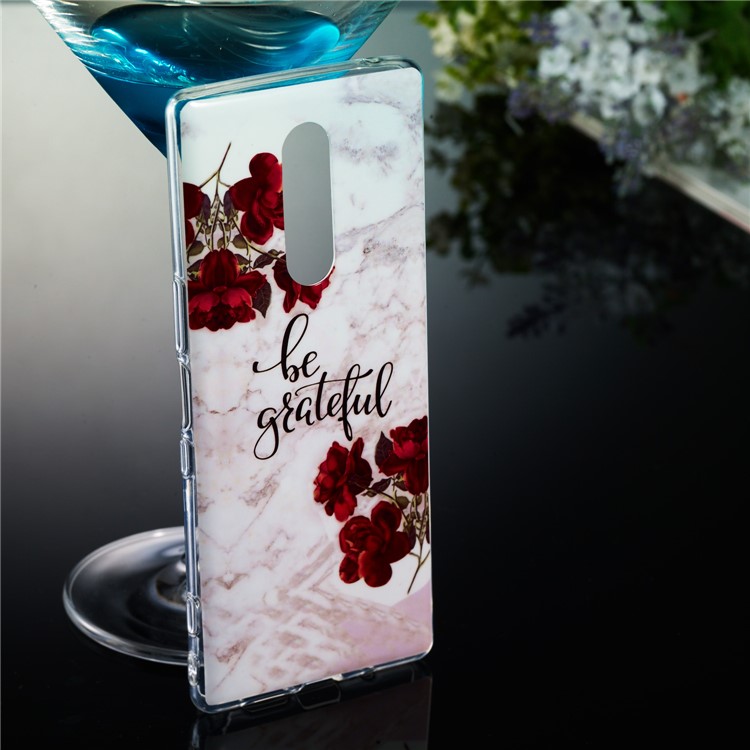 For Sony Xperia 1 Marble Pattern Printing IMD TPU Cell Phone Case - Style G-5