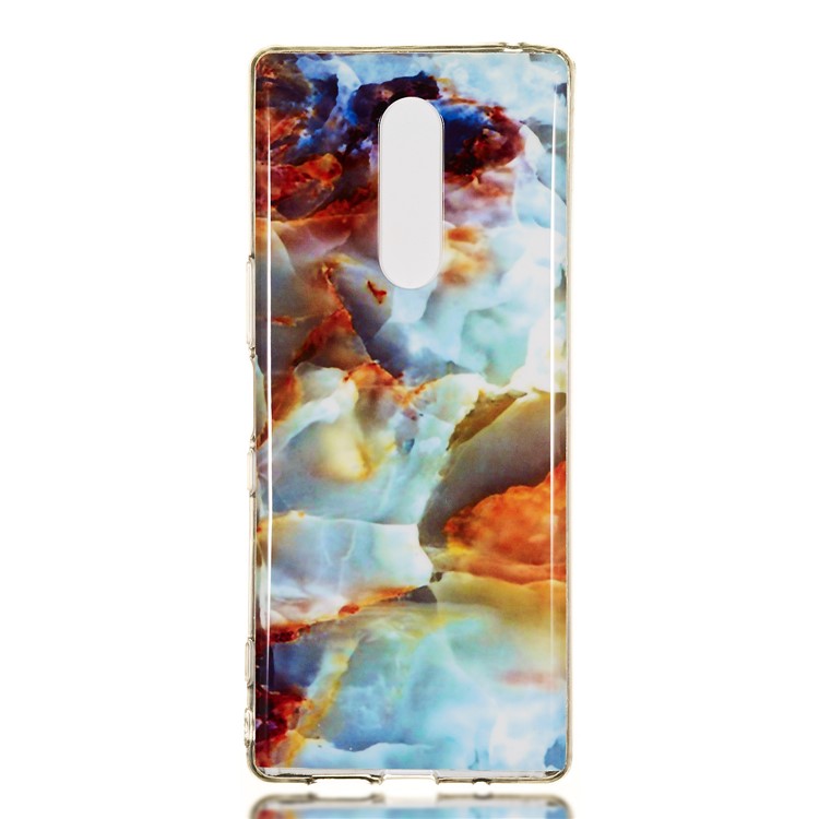 For Sony Xperia 1 Marble Pattern Printing IMD TPU Cell Phone Casing - Style H-2
