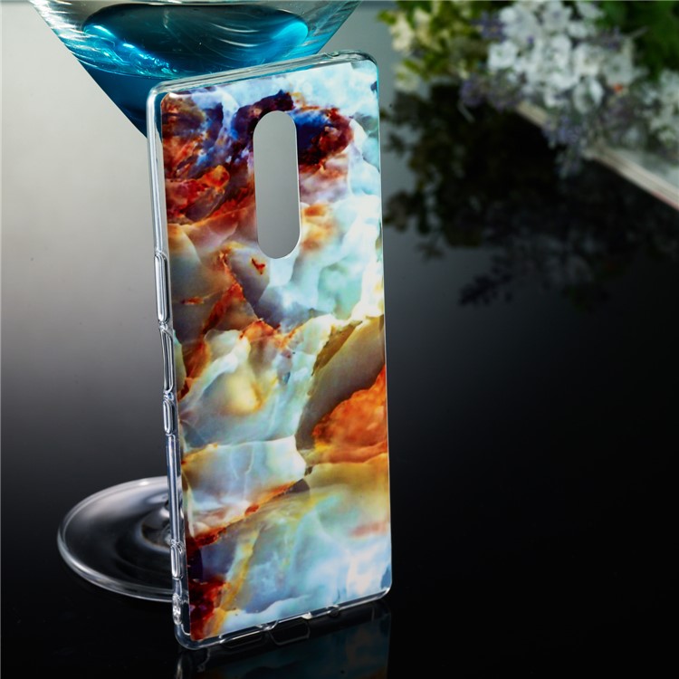 For Sony Xperia 1 Marble Pattern Printing IMD TPU Cell Phone Casing - Style H-5