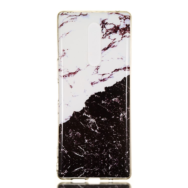 For Sony Xperia 1 Marble Pattern Printing IMD TPU Protection Shell - Style K-2