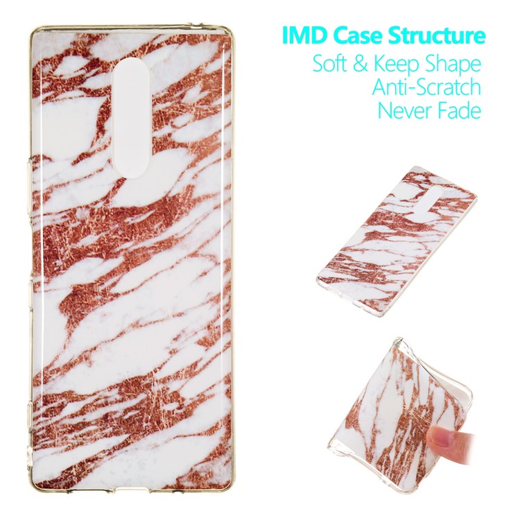 For Sony Xperia 1 Marble Pattern Printing IMD TPU Protective Shell - Style L-1