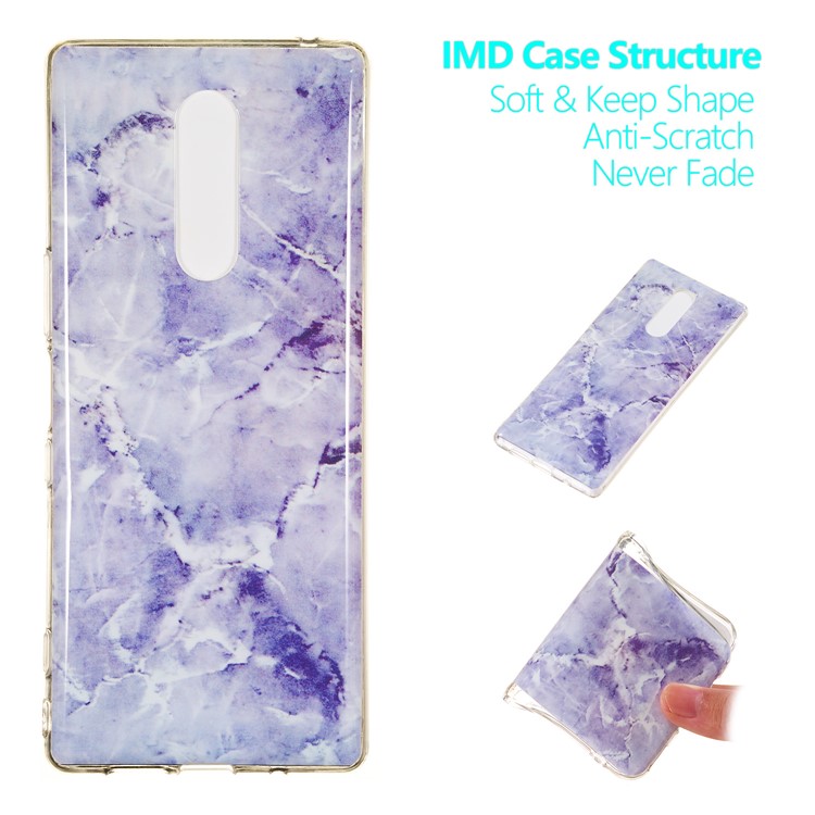 For Sony Xperia 1 Marble Pattern Printing IMD TPU Protective Cover - Style N-1