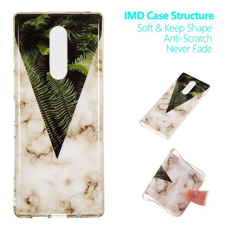 For Sony Xperia 1 Marble Pattern Printing IMD TPU Protective Case - Style O-1