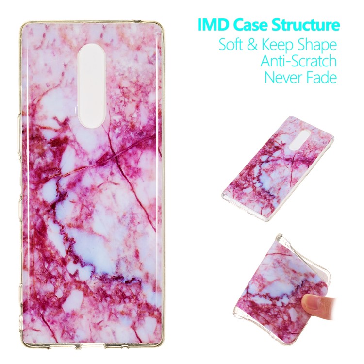 For Sony Xperia 1 Marble Pattern Printing IMD TPU Mobile Cover - Style U-1
