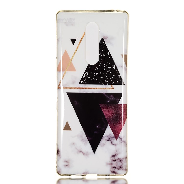 For Sony Xperia 1 Marble Pattern Printing IMD TPU Mobile Phone Case - Style W-2