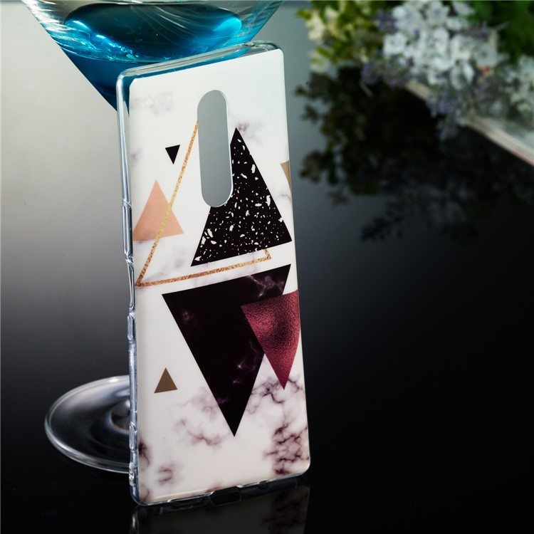 For Sony Xperia 1 Marble Pattern Printing IMD TPU Mobile Phone Case - Style W-5