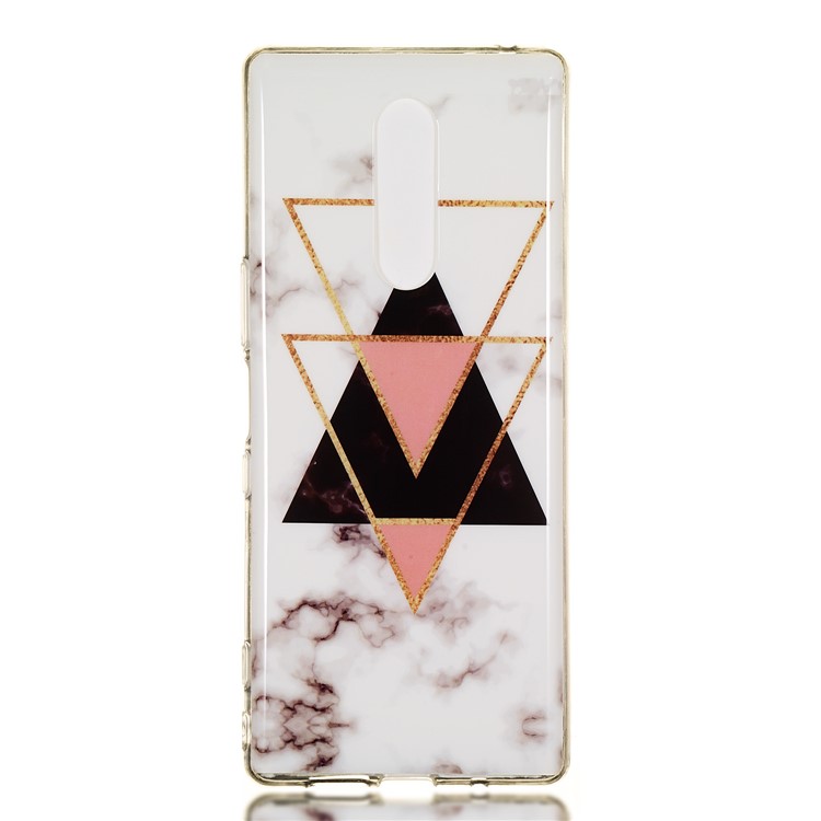 For Sony Xperia 1 Marble Pattern Printing IMD TPU Mobile Phone Cover - Style X-2