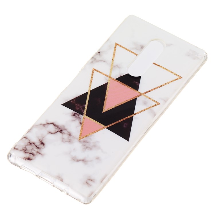 For Sony Xperia 1 Marble Pattern Printing IMD TPU Mobile Phone Cover - Style X-3