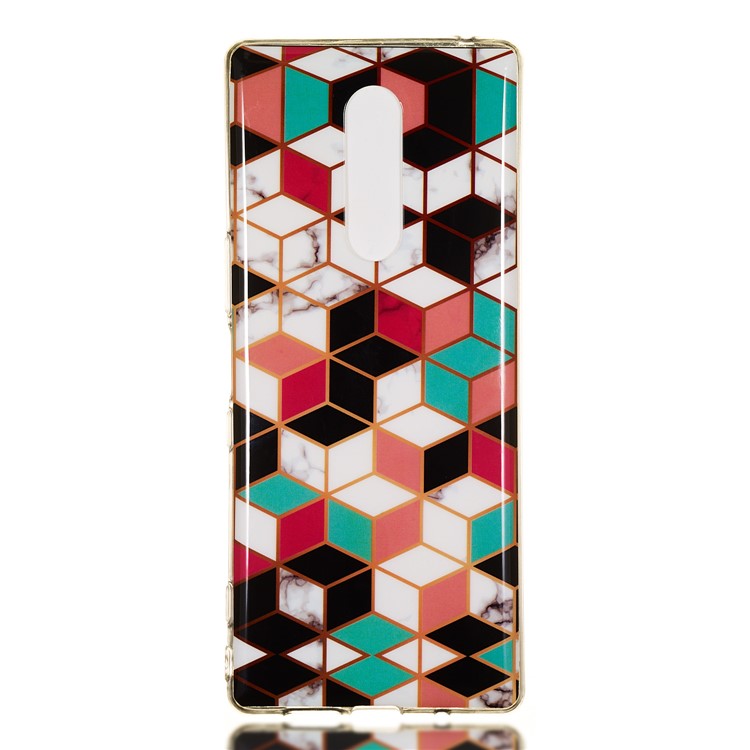 Marble Pattern IMD TPU Case for Sony Xperia 1 - Style B-2