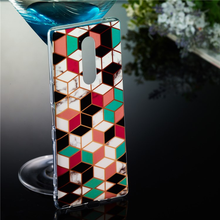Marble Pattern IMD TPU Case for Sony Xperia 1 - Style B-5