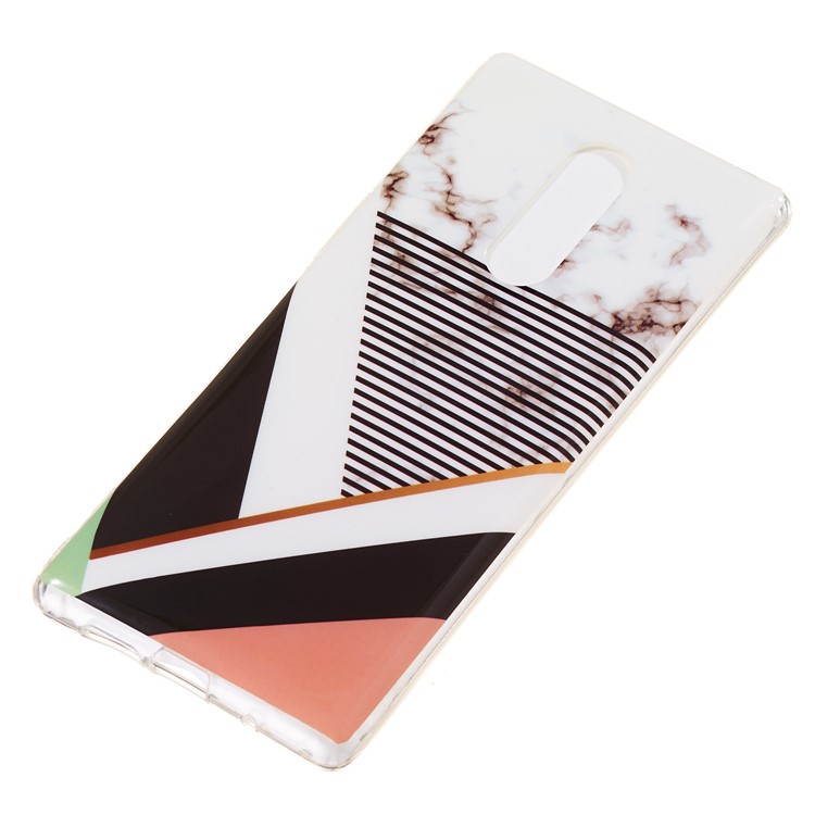 Marble Pattern IMD TPU Case Shell for Sony Xperia 1 - Style E-3