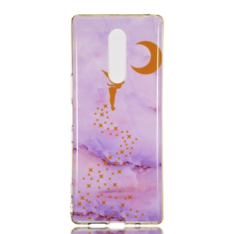 Marble Pattern IMD TPU Shell Case Cover for Sony Xperia 1 - Style I-2
