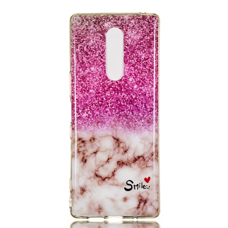 Marble Pattern IMD TPU Case Accessory for Sony Xperia 1 - Style J-2