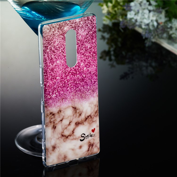 Marble Pattern IMD TPU Case Accessory for Sony Xperia 1 - Style J-5