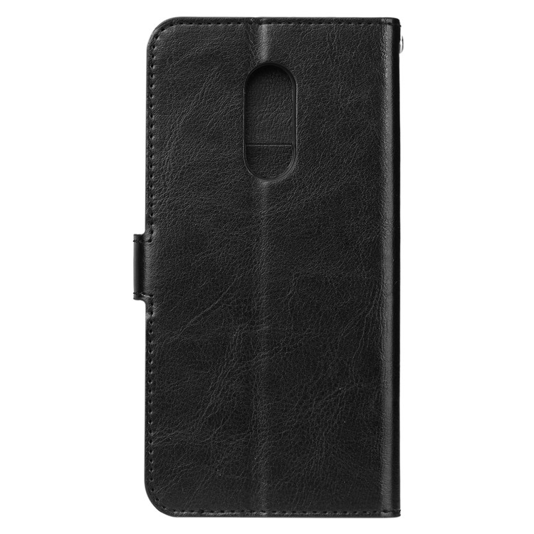 Crazy Horse PU Leather Wallet Case for Sony Xperia 1 - Black-3