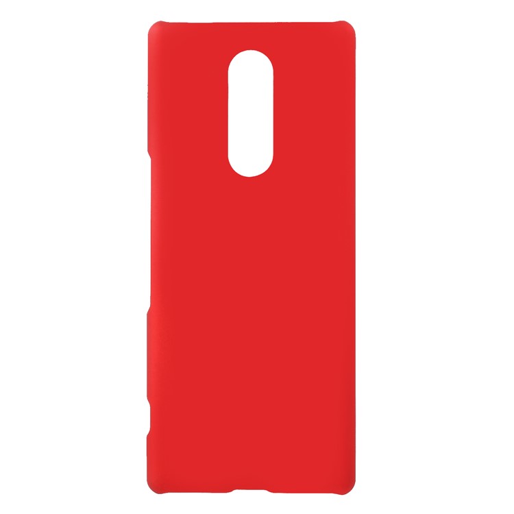 Rubberized Hard Plastic Protection Case for Sony Xperia 1 - Red-1