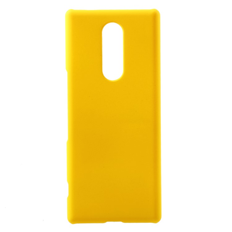 Rubberized Hard Plastic Mobile Phone Shell for Sony Xperia 1 - Yellow-1