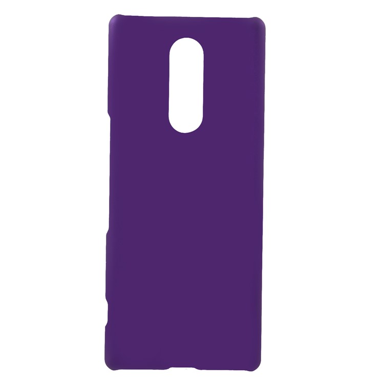 Rubberized Hard Plastic Back Protector Cover for Sony Xperia 1 - Purple-1