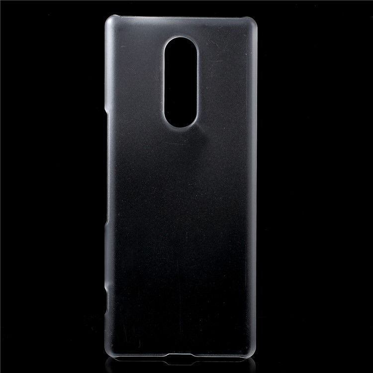 Rubberized Hard Plastic Mobile Casing for Sony Xperia 1 - Transparent-1
