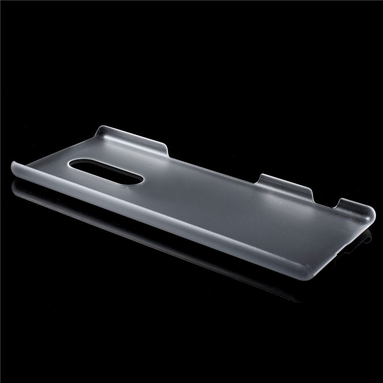 Rubberized Hard Plastic Mobile Casing for Sony Xperia 1 - Transparent-3