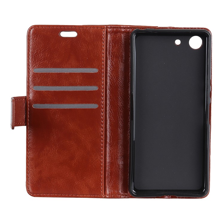 Carcasa De Cuero Con Textura Nappa Para Sony Xperia XZ4 Compact - Marrón-4