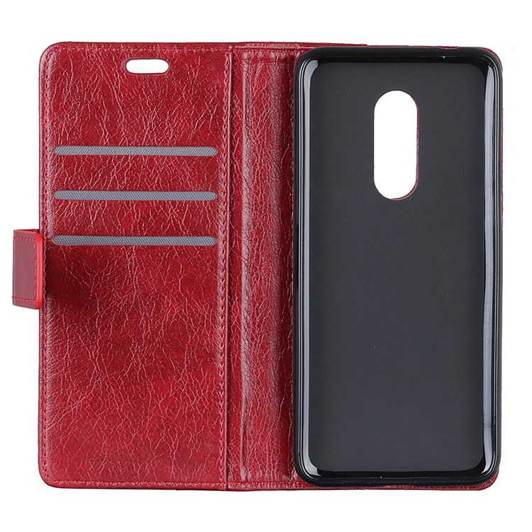 Nappa Texture Wallet Stand Leather Cover for Sony Xperia 1 - Red-5