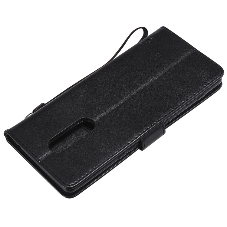 Imprint Cat and Tree PU Leather Flip Case for Sony Xperia 1 - Black-6