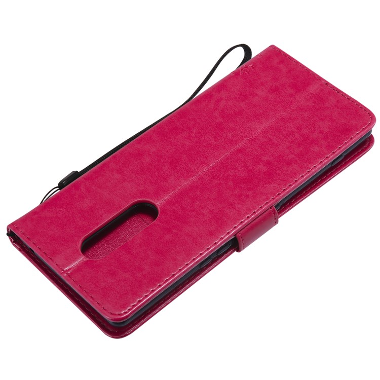 Imprint Cat and Tree PU Leather Phone Casing for Sony Xperia 1 - Rose-6