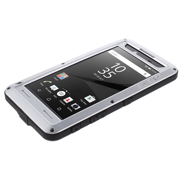 LOVE MEI Dropproof Protective Case for Sony Xperia Z5 Premium / Premium dual - Silver-3