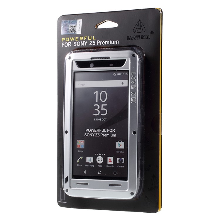 LOVE MEI Dropproof Protective Case for Sony Xperia Z5 Premium / Premium dual - Silver-9