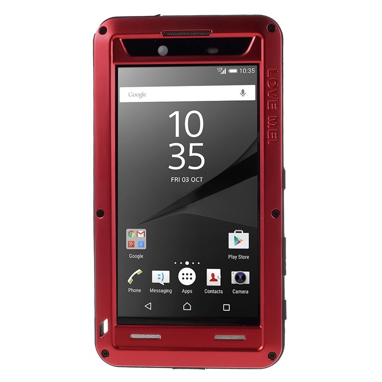 LOVE MEI Shockproof Phone Case for Sony Xperia Z5 Premium / Premium dual - Red-2