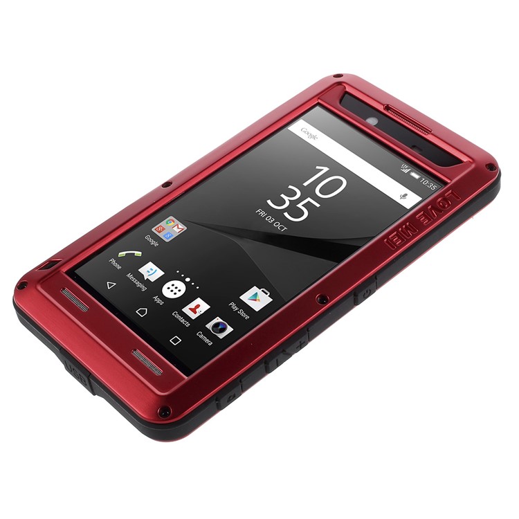 LOVE MEI Shockproof Phone Case for Sony Xperia Z5 Premium / Premium dual - Red-3