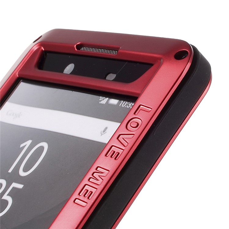 LOVE MEI Shockproof Phone Case for Sony Xperia Z5 Premium / Premium dual - Red-5