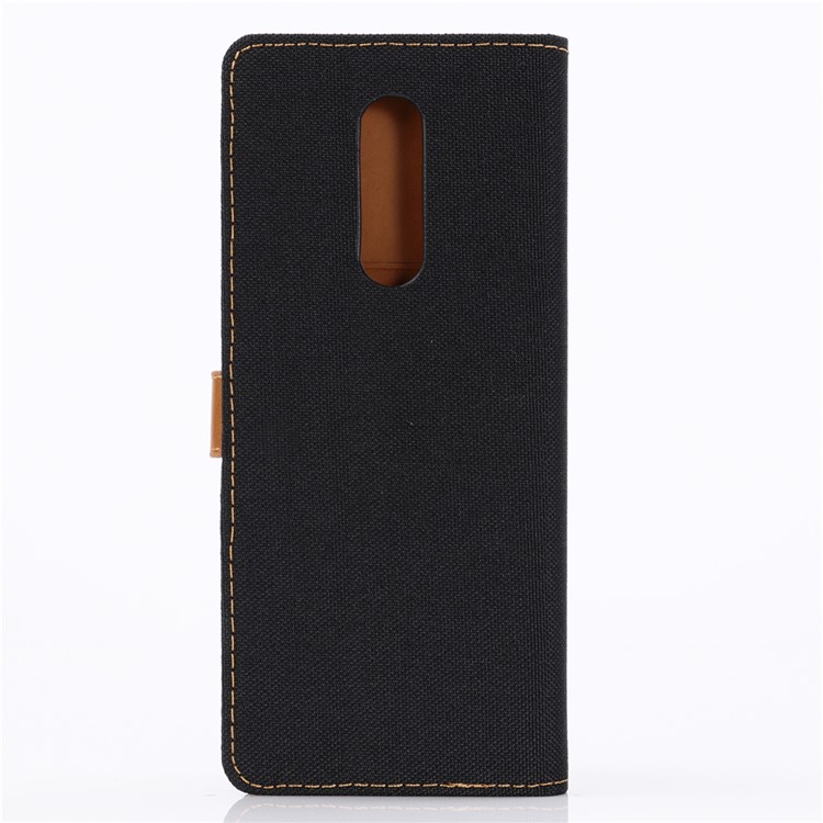 Oxford Cloth Wallet Stand PU Leather Cover for Sony Xperia 1 - Black-2
