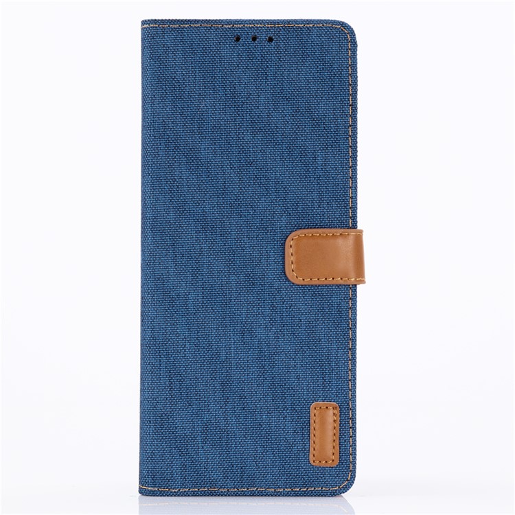 Oxford Cloth Wallet Stand PU Leather Case for Sony Xperia 1 - Baby Blue-1