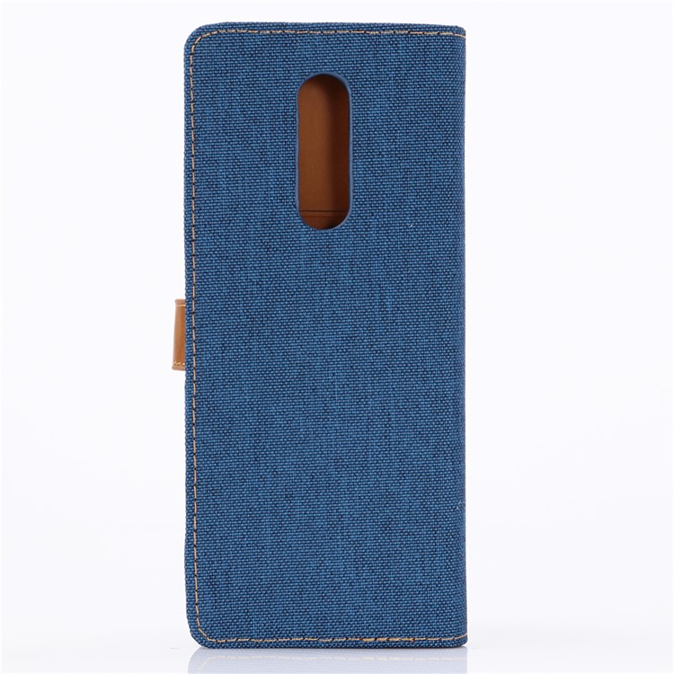 Oxford Cloth Wallet Stand PU Leather Case for Sony Xperia 1 - Baby Blue-2
