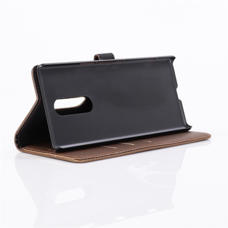 Crazy Horse Texture Retro Leather Flip Shell for Sony Xperia 1 - Coffee-7