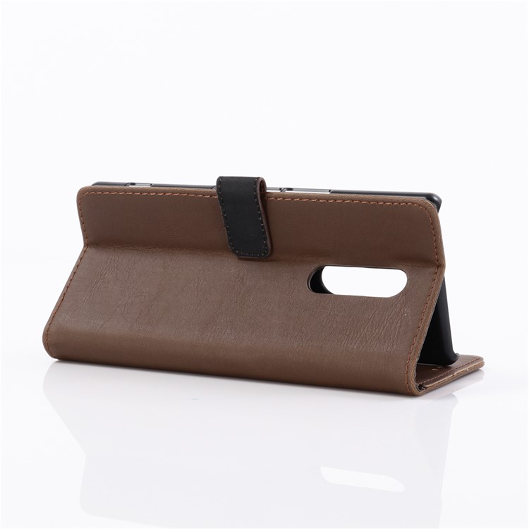 Crazy Horse Texture Retro Leather Flip Shell for Sony Xperia 1 - Coffee-9