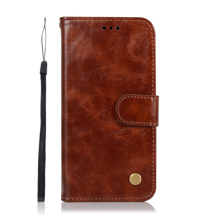Premium Vintage PU Leather Mobile Phone Casing for Sony Xperia 1 - Coffee-2