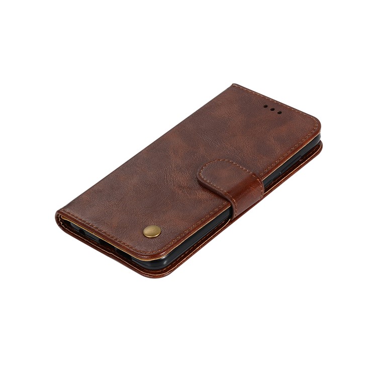 Premium Vintage PU Leather Mobile Phone Casing for Sony Xperia 1 - Coffee-7