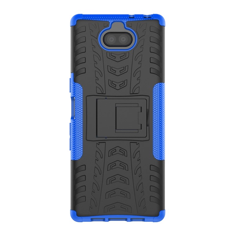 Cool Tyre PC + TPU Hybrid Case with Kickstand for Sony Xperia 10 Plus - Blue-3