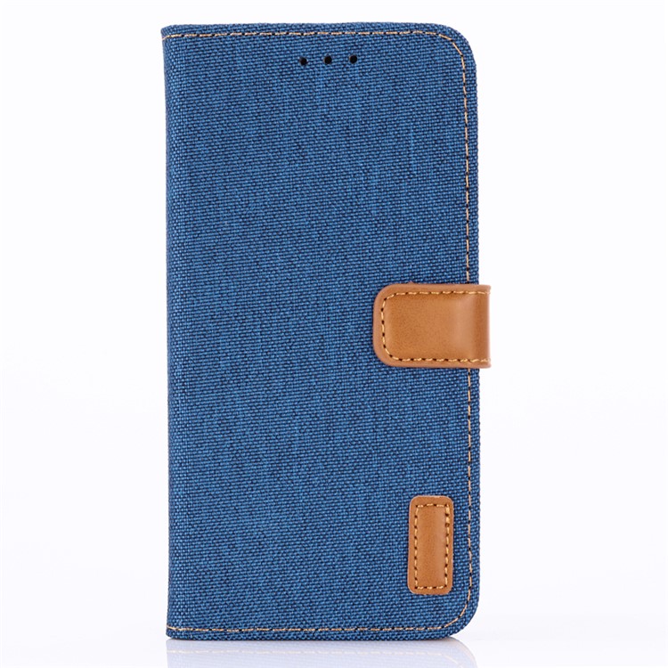 Jeans Cloth Wallet Leather Phone Cover for Sony Xperia XZ4 Compact - Baby Blue-1