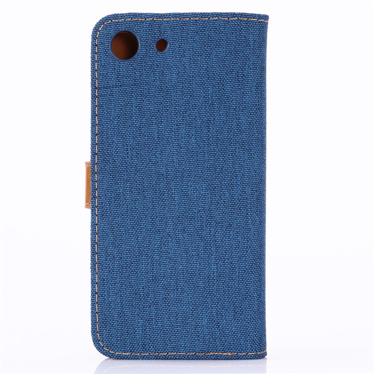 Jeans Cloth Wallet Leather Phone Cover for Sony Xperia XZ4 Compact - Baby Blue-2
