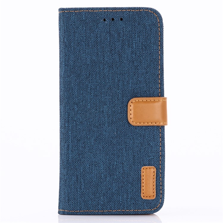 Jeans Cloth Magnetic Leather Mobile Shell for Sony Xperia XZ4 Compact - Dark Blue-1
